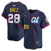 Youth American League #28 Javier Baez Navy 2025 All-Star Edition Limited Player Jersey