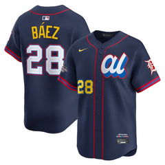Youth American League #28 Javier Baez Navy 2025 All-Star Edition Limited Player Jersey