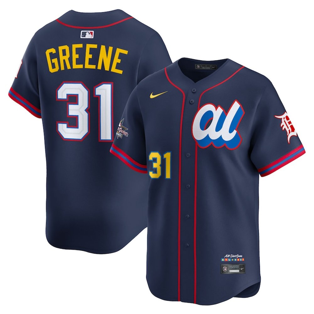 Youth American League #31 Riley Greene Navy 2025 All-Star Edition Limited Player Jersey