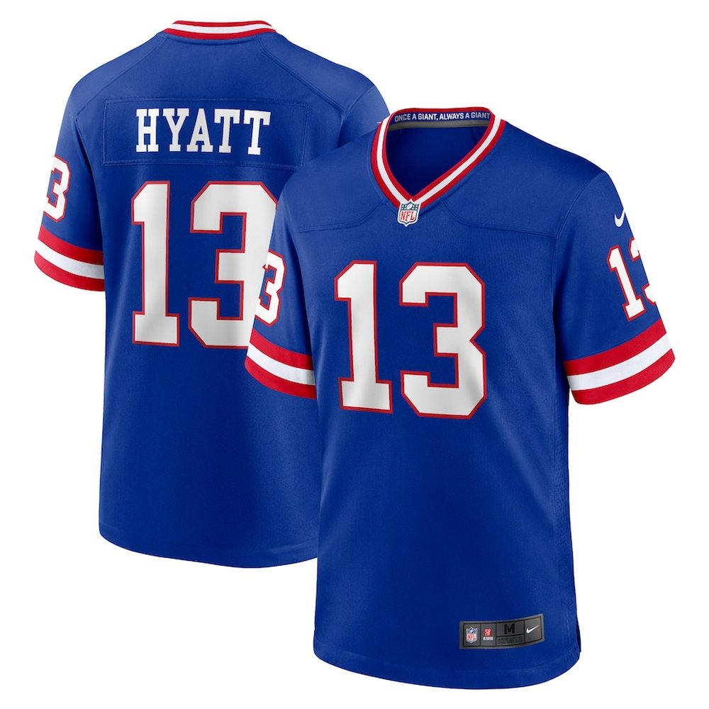 Men's New York Giants #13 Jalin Hyatt Royal Alternate Game Jersey