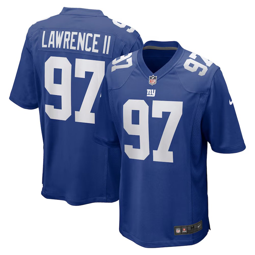 Youth New York Giants #97 Dexter Lawrence II Royal Team Game Player Jersey