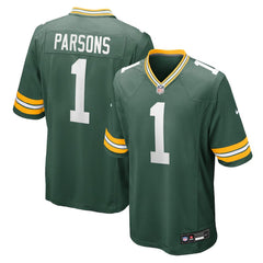 Youth Green Bay Packers #1 Micah Parsons Green Game Player Jersey