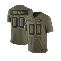 Youth's Arizona Cardinals Custom Olive 2025 Salute to Service Retired Limited Jersey