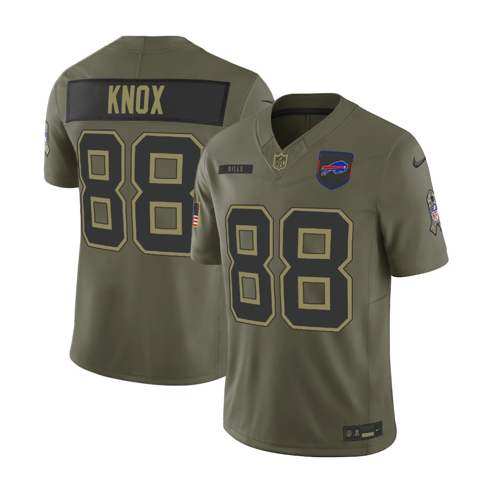Youth's Buffalo Bills #88 Dawson Knox Olive 2025 Salute to Service Retired Limited Jersey