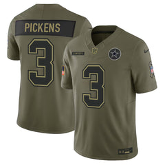Youth's Dallas Cowboys #3 George Pickens Olive 2025 Salute to Service Retired Limited Jersey