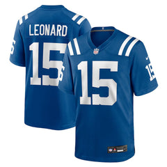 Youth Indianapolis Colts #15 Riley Leonard Royal Team Game Jersey