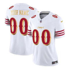 Women's San Francisco 49ers Custom White Rivalries Collection F.U.S.E. Vapor Limited Stitched Jersey