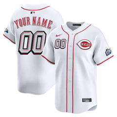 Men's Cincinnati Reds Custom White 2025 MLB Speedway Classic Home Elite Player Jersey