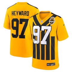 Men's Pittsburgh Steelers #97 Cameron Heyward Gold Alternate 1933 Throwback Game Jersey