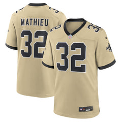 Men's New Orleans Saints #32 Tyrann Mathieu Gold Gameday Golds Alternate Game Player Jersey