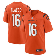 Youth Cincinnati Bengals #16 Joe Flacco Orange Team Game Jersey
