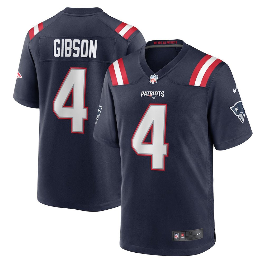 Youth New England Patriots #4 Antonio Gibson Navy Game Jersey
