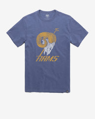 LOS ANGELES RAMS HISTORIC GRIT VINTAGE '47 SCRUM TEE BLEACHER BLUE