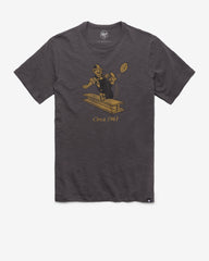 PITTSBURGH STEELERS HISTORIC GRIT '47 SCRUM TEE CHARCOAL