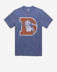 DENVER BRONCOS HISTORIC GRIT '47 SCRUM TEE BLEACHER BLUE