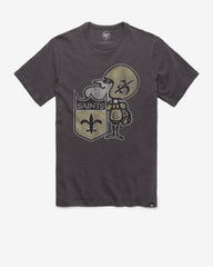 NEW ORLEANS SAINTS HISTORIC GRIT '47 SCRUM TEE CHARCOAL