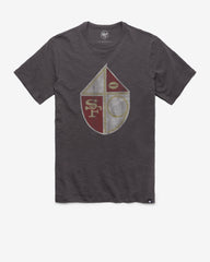 SAN FRANCISCO 49ERS HISTORIC GRIT '47 SCRUM TEE CHARCOAL
