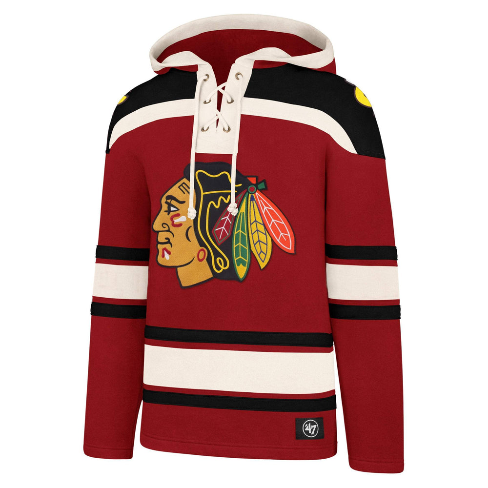 CHICAGO BLACKHAWKS SUPERIOR '47 LACER HOOD RED