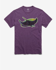 TAMPA BAY RAYS COOPERSTOWN GRIT '47 SCRUM TEE GRAPE