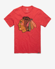 CHICAGO BLACKHAWKS GRIT '47 SCRUM TEE RESCUE RED