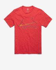 ST. LOUIS CARDINALS GRIT WORDMARK '47 SCRUM TEE RESCUE RED