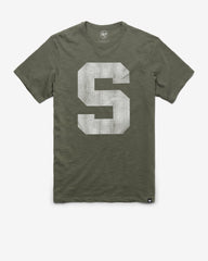MICHIGAN STATE SPARTANS GRIT '47 SCRUM TEE BOTTLE GREEN