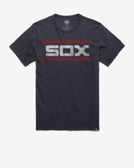 CHICAGO WHITE SOX COOPERSTOWN GRIT WORDMARK '47 SCRUM TEE FALL NAVY