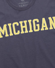 MICHIGAN WOLVERINES '47 FRANKLIN FIELDHOUSE TEE ATLAS BLUE