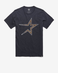 HOUSTON ASTROS COOPERSTOWN GRIT '47 SCRUM TEE FALL NAVY