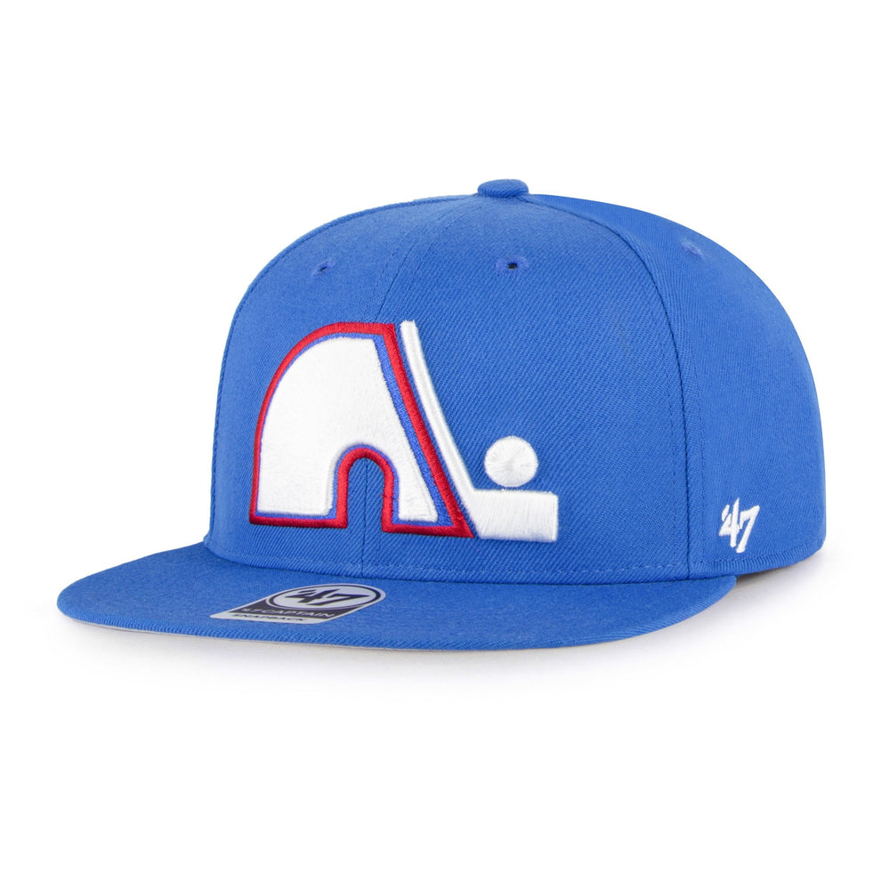 QUEBEC NORDIQUES VINTAGE NO SHOT '47 CAPTAIN BLUE RAZ