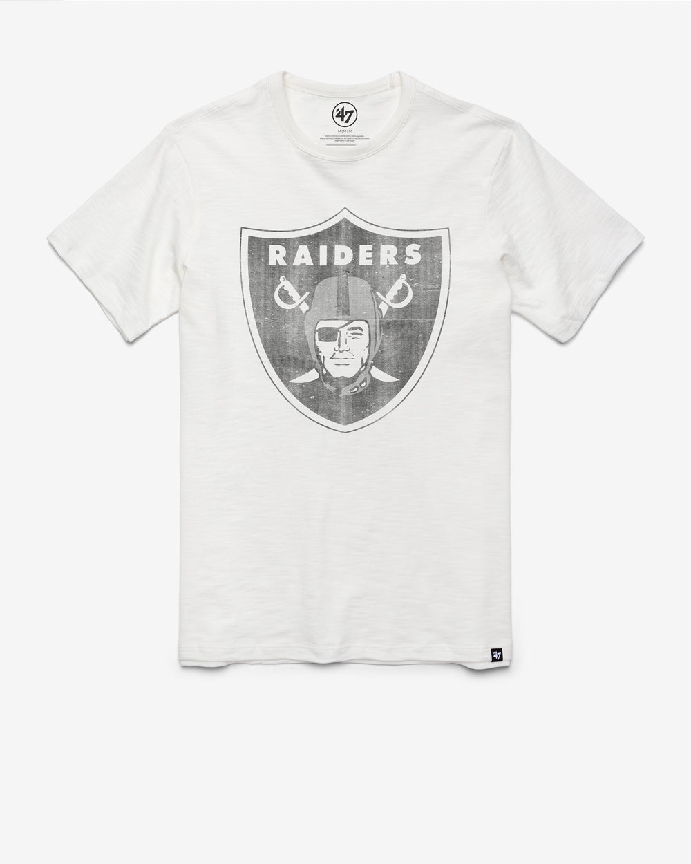 LAS VEGAS RAIDERS GRIT '47 SCRUM TEE WHITE WASH