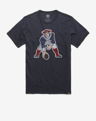 NEW ENGLAND PATRIOTS HISTORIC GRIT '47 SCRUM TEE FALL NAVY