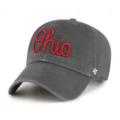 OHIO STATE BUCKEYES VINTAGE SCRIPT '47 CLEAN UP CHARCOAL