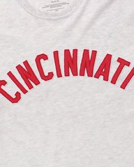 CINCINNATI REDS COOPERSTOWN '47 FRANKLIN FIELDHOUSE TEE RELAY GREY