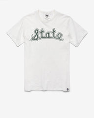 MICHIGAN STATE SPARTANS '47 VINTAGE GRIT SCRUM TEE WHITE WASH