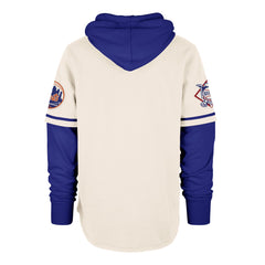 NEW YORK METS COOPERSTOWN TRIFECTA '47 SHORTSTOP PULLOVER HOOD CREAM