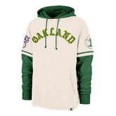 OAKLAND ATHLETICS COOPERSTOWN TRIFECTA '47 SHORTSTOP PULLOVER HOOD CREAM