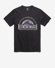 COLORADO ROCKIES COOPERSTOWN PREMIER '47 FRANKLIN TEE FLINT BLACK