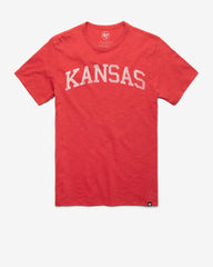 KANSAS JAYHAWKS CLASSIC BLOCK '47 SCRUM TEE RESCUE RED