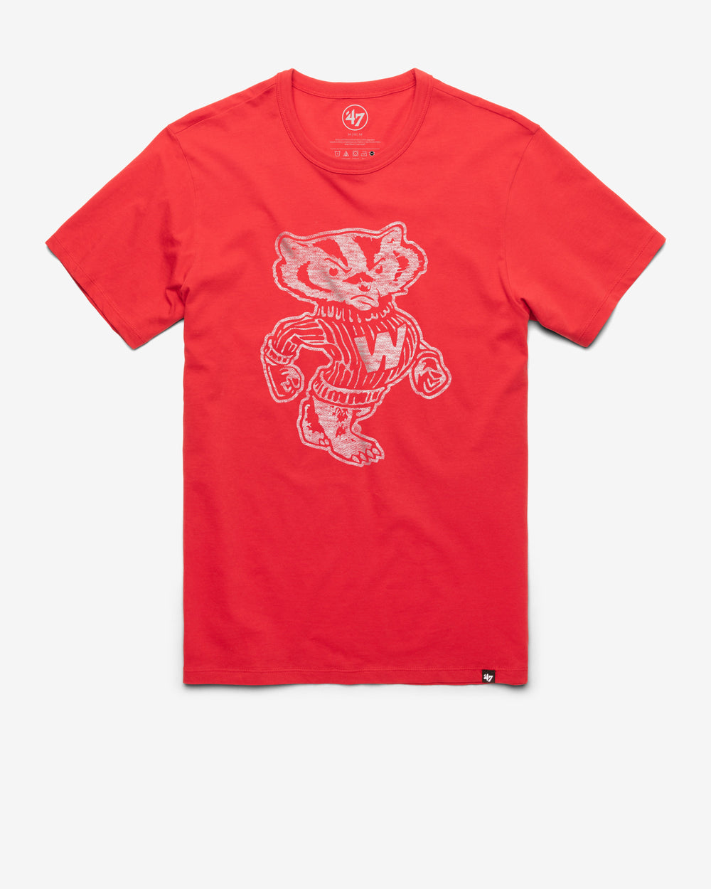 WISCONSIN BADGERS VINTAGE PREMIER '47 FRANKLIN TEE RACER RED