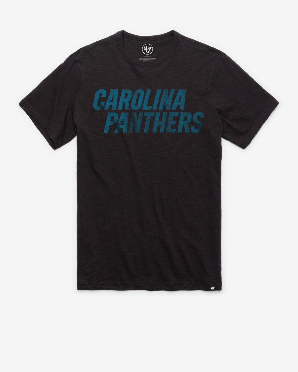 CAROLINA PANTHERS GRIT WORDMARK '47 SCRUM TEE JET BLACK