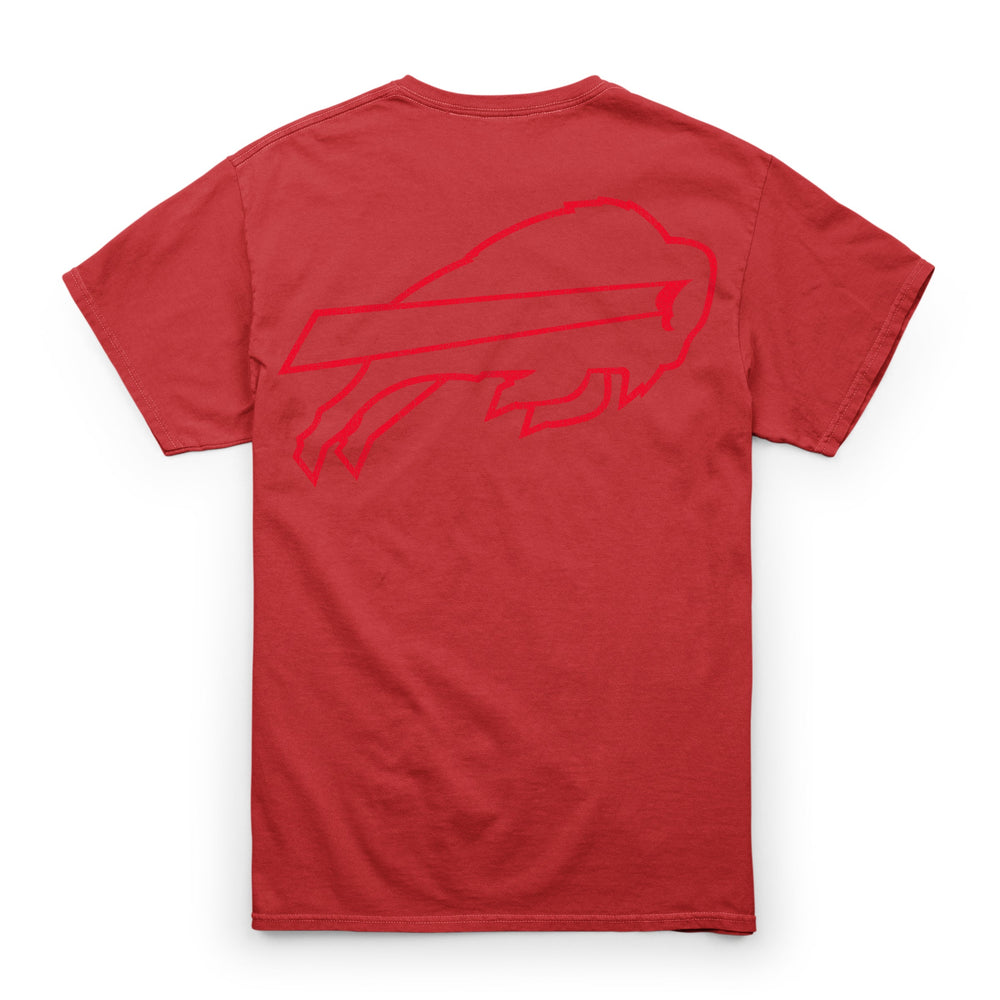 BUFFALO BILLS HIGHLIGHT '47 VINTAGE TUBULAR TEE DT CARDINAL