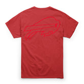 BUFFALO BILLS HIGHLIGHT '47 VINTAGE TUBULAR TEE DT CARDINAL