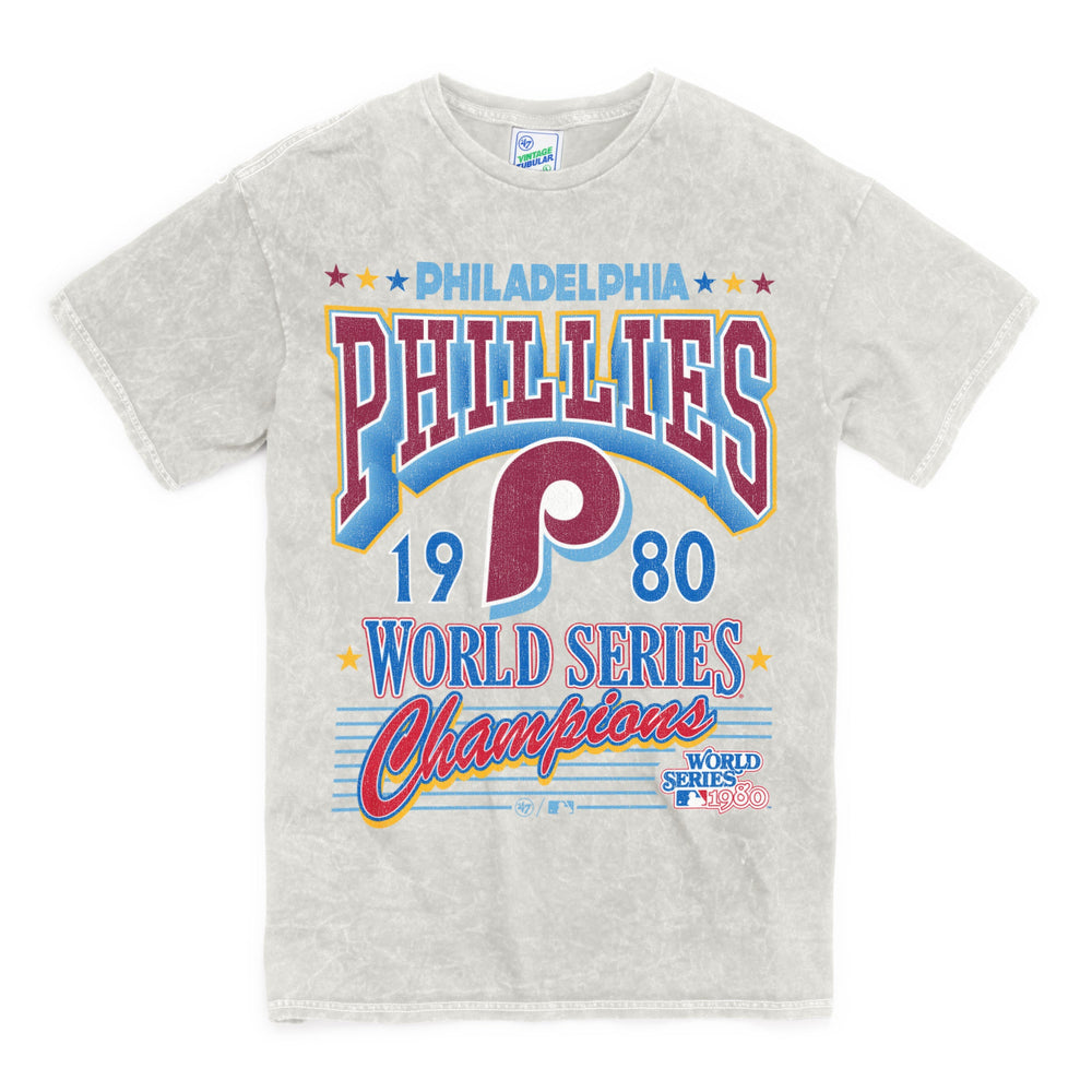 PHILADELPHIA PHILLIES 1980 WORLD SERIES ROCKER '47 VINTAGE TUBULAR TEE DUNE