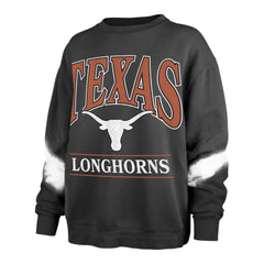 TEXAS LONGHORNS SLEEVE DYE '47 BOYFRIEND CREW WOMENS FLINT BLACK