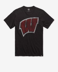 WISCONSIN BADGERS GRIT '47 SCRUM TEE JET BLACK