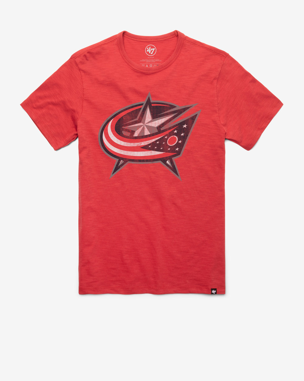 COLUMBUS BLUE JACKETS GRIT '47 SCRUM TEE RESCUE RED