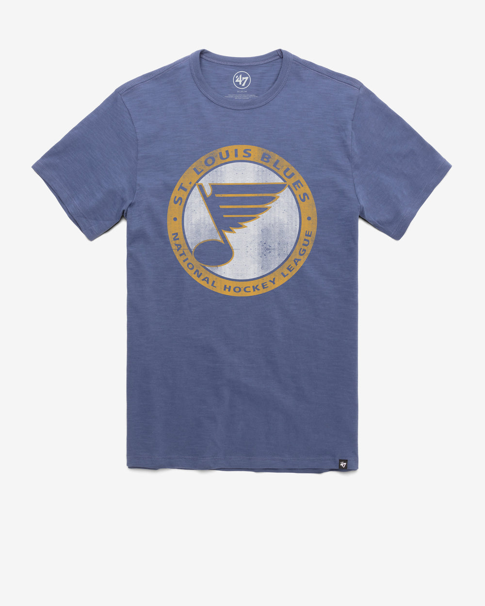 ST. LOUIS BLUES VINTAGE GRIT '47 SCRUM TEE BLEACHER BLUE