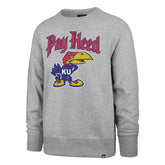 KANSAS JAYHAWKS VINTAGE IMPRINT '47 HEADLINE CREW SLATE GREY