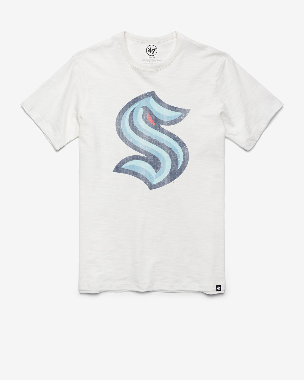 SEATTLE KRAKEN GRIT '47 SCRUM TEE WHITE WASH